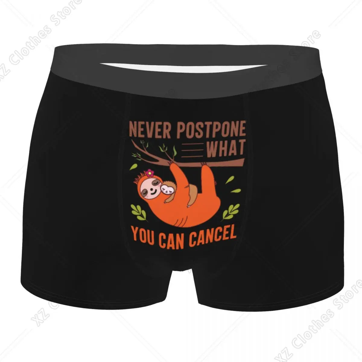 Never Postpone What You Can Cancel Sloth Boxer Briefs product photo
