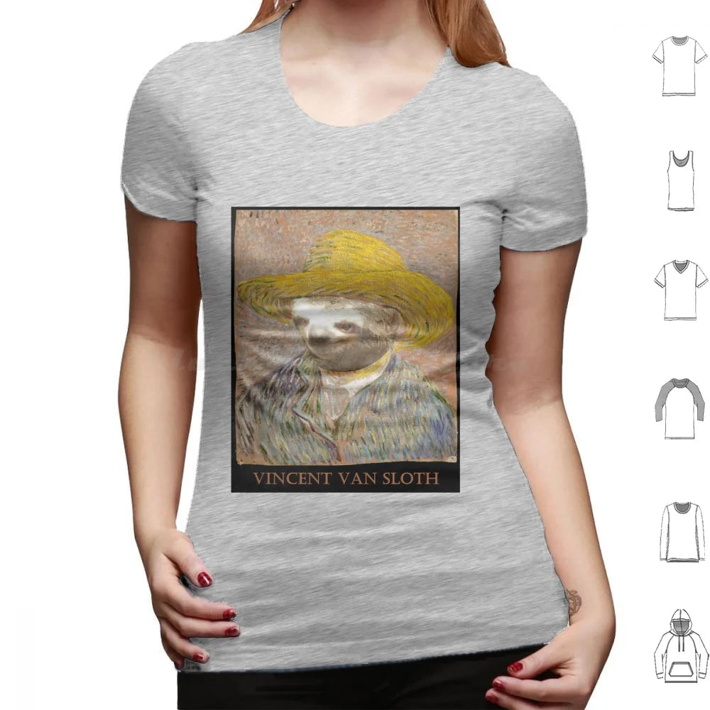 Vincent Van Sloth Art T-Shirt
