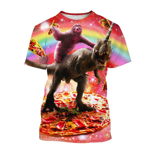 Sloth & Dinosaur Galaxy T-Shirt