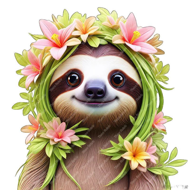 Forest Sloth Wall Stickers