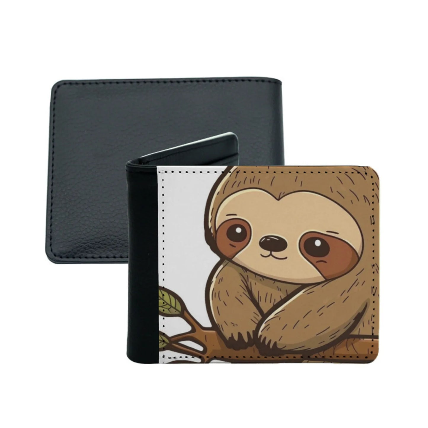 Cute Sloth Leather Wallet Credit Card/Id Holder
