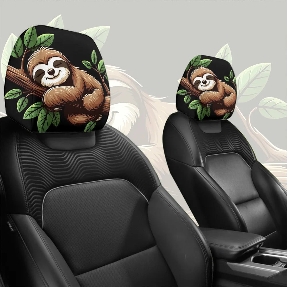Hanging Out Sloth Headrest Car Covers