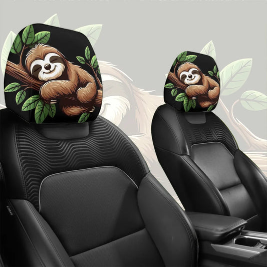 Hanging Out Sloth Headrest Car Covers