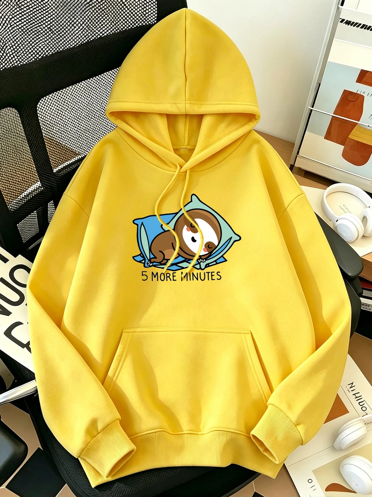 5 More Minutes Sloth Hoodie