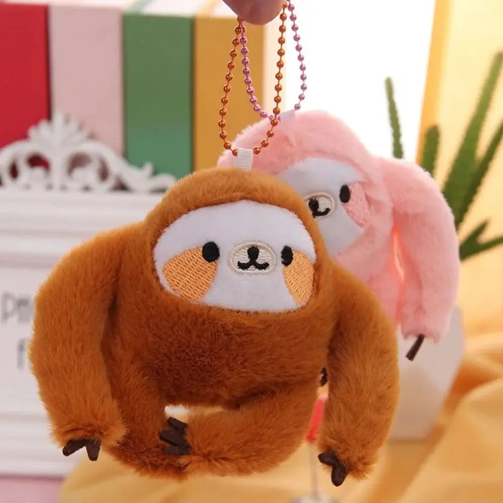 Plush Sloth Plush Keychain