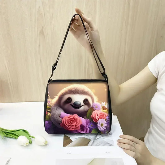 Sloth Print Shoulder Bag