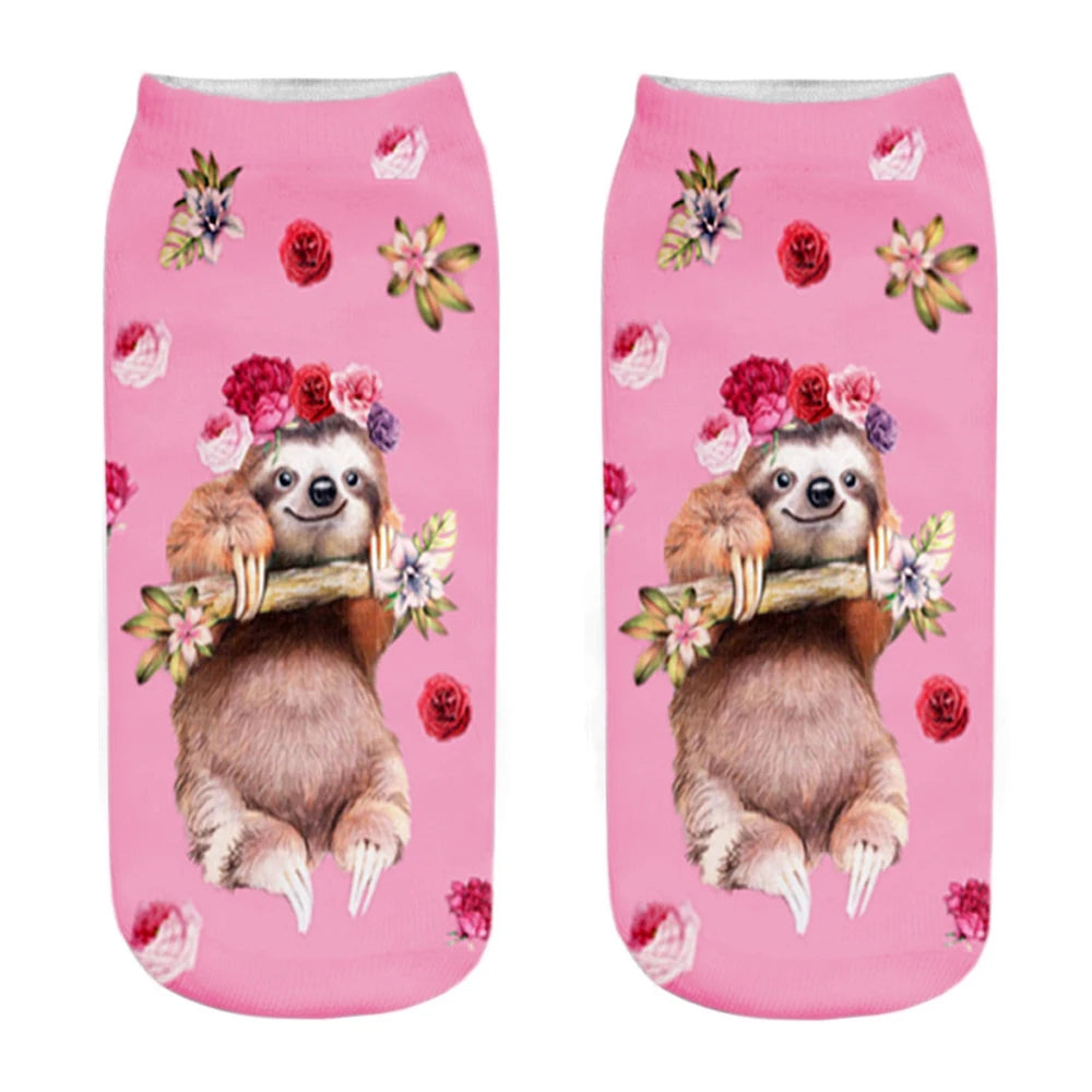Sloth Short Ankle Socks