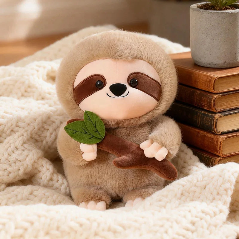 Kawaii Sloth Holding A Leaf Plush Toy product photo 7