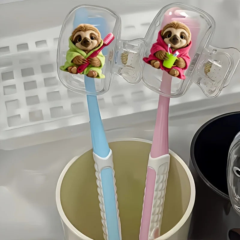 2 Piece Sloth Portable Toothbrush Head Covers