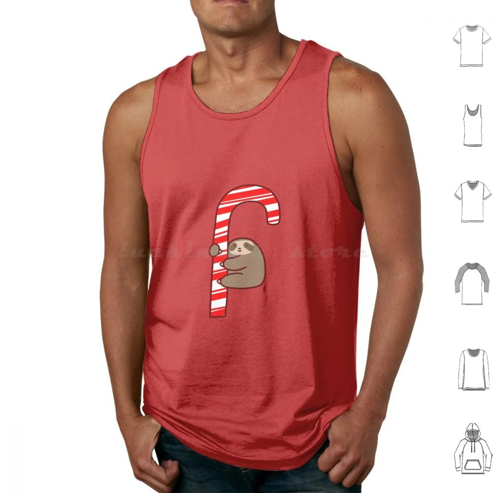 Sloth & Candy Cane Tank Top