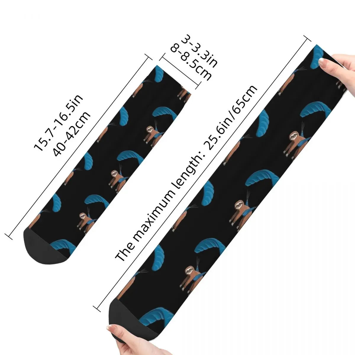 Paragliding Flying Sloth Socks