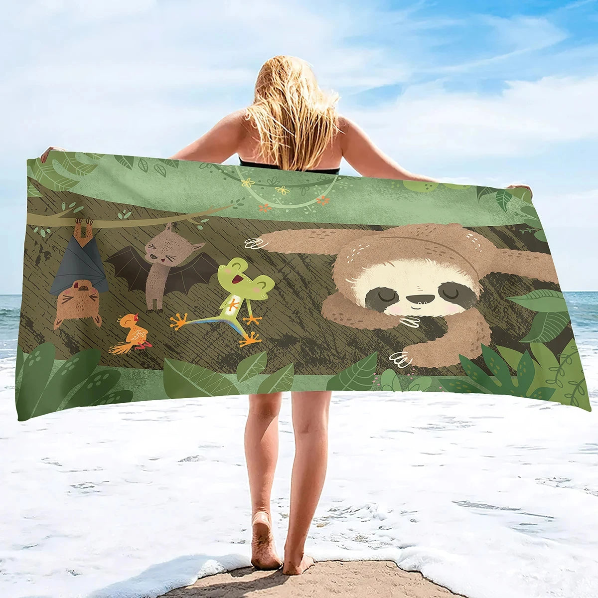 Assorted Cute Sloth Beach Towel