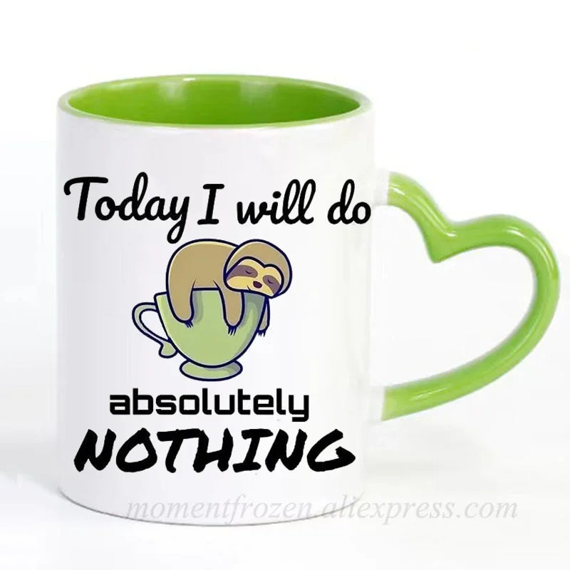 Today I Will Absolutely Do Nothing Sloth Mug