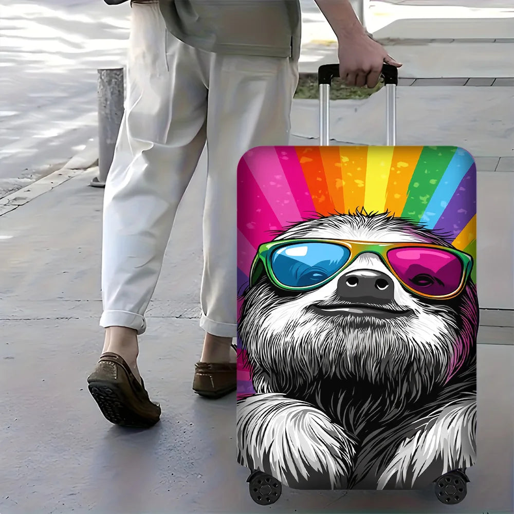 Vibrant Sloth Luggage Cover