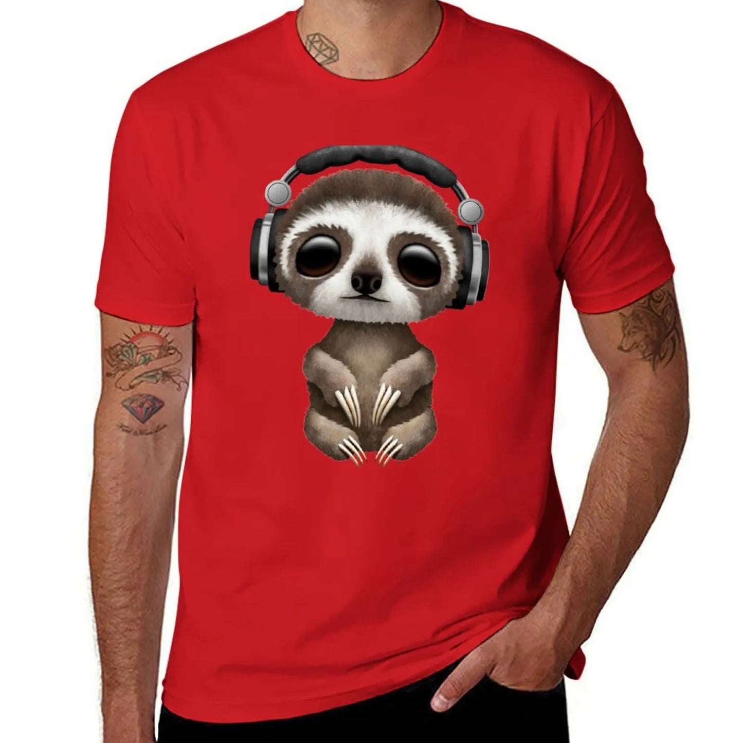 Cute Baby Sloth Deejay T-Shirt