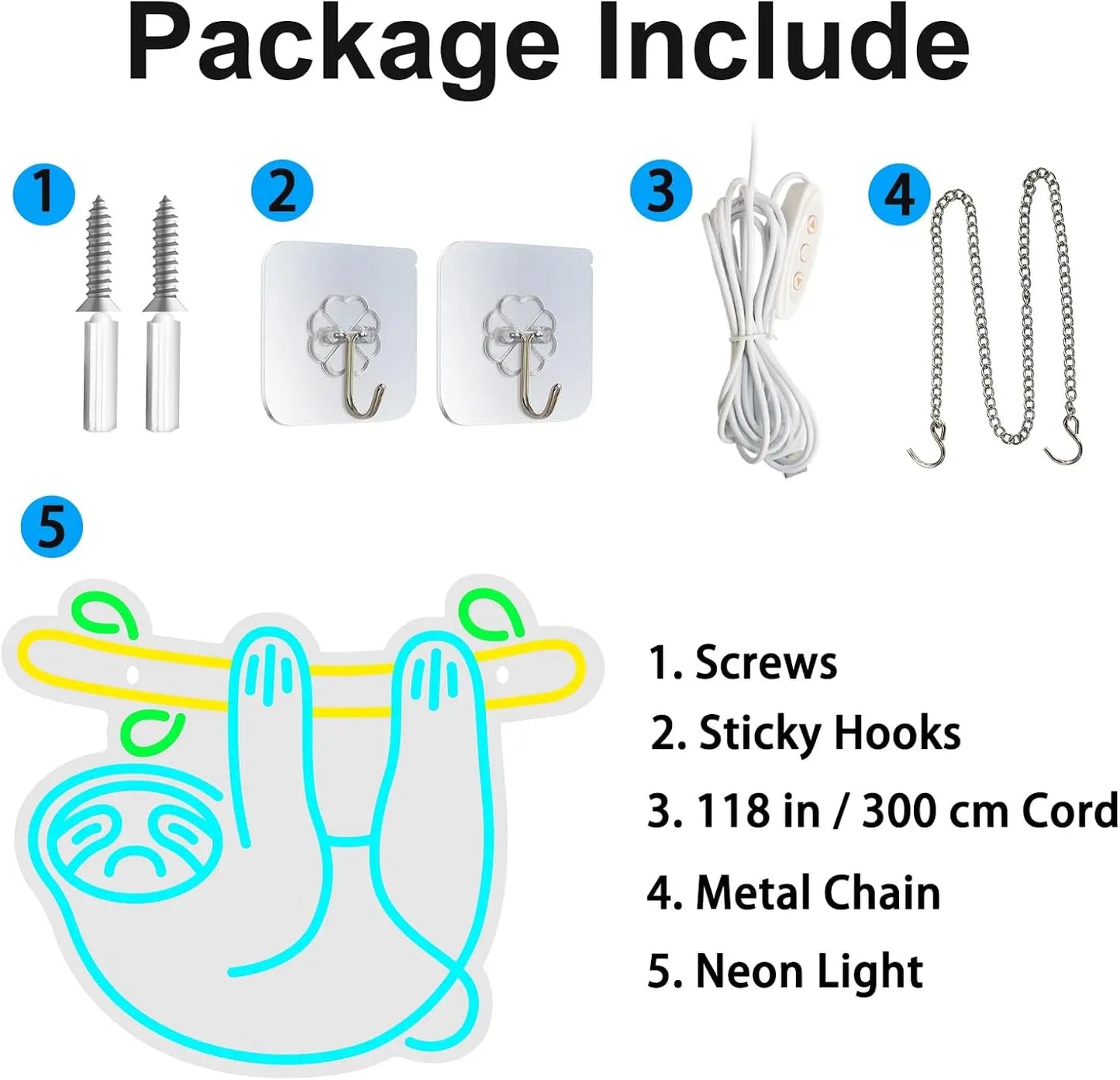 Cute Sloth Neon Sign