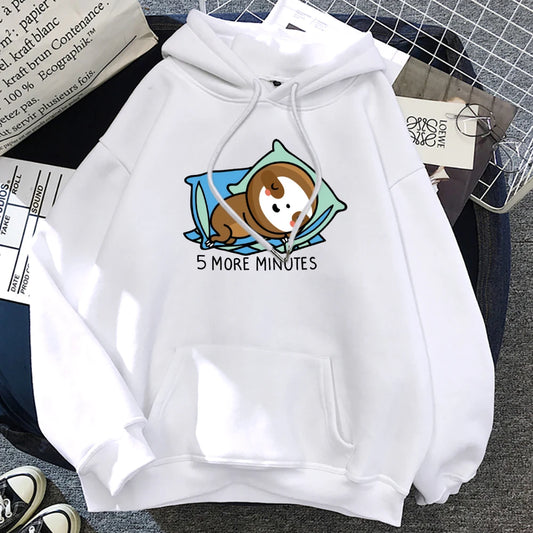 5 More Minutes Sleeping Sloth Hoodie