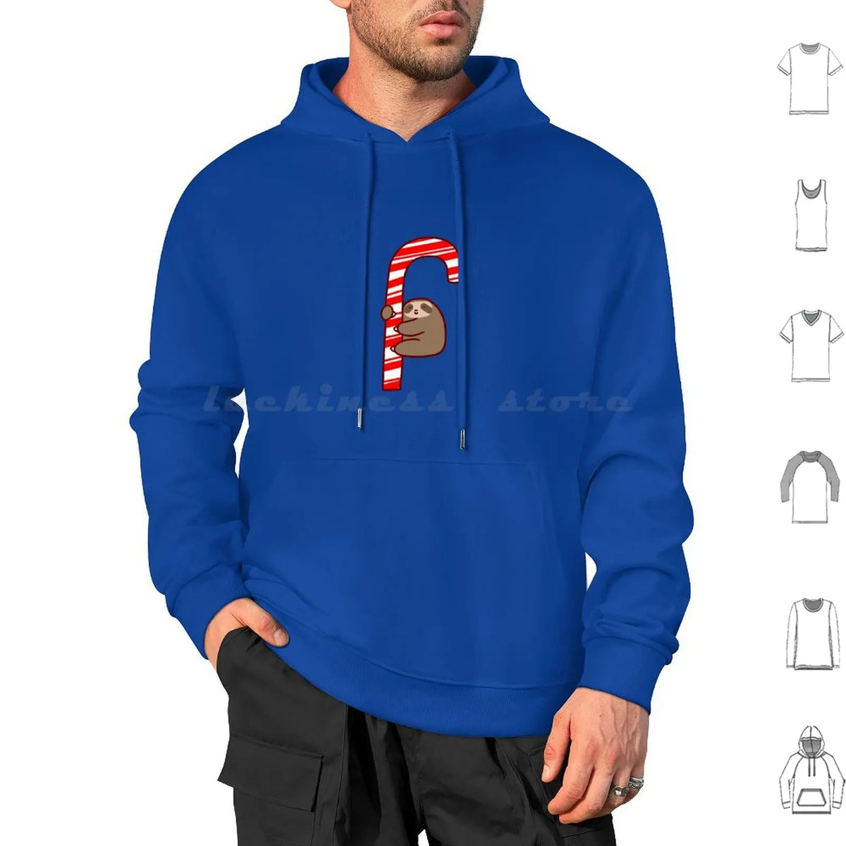 Sloth & Candy Cane Christmas Hoodie