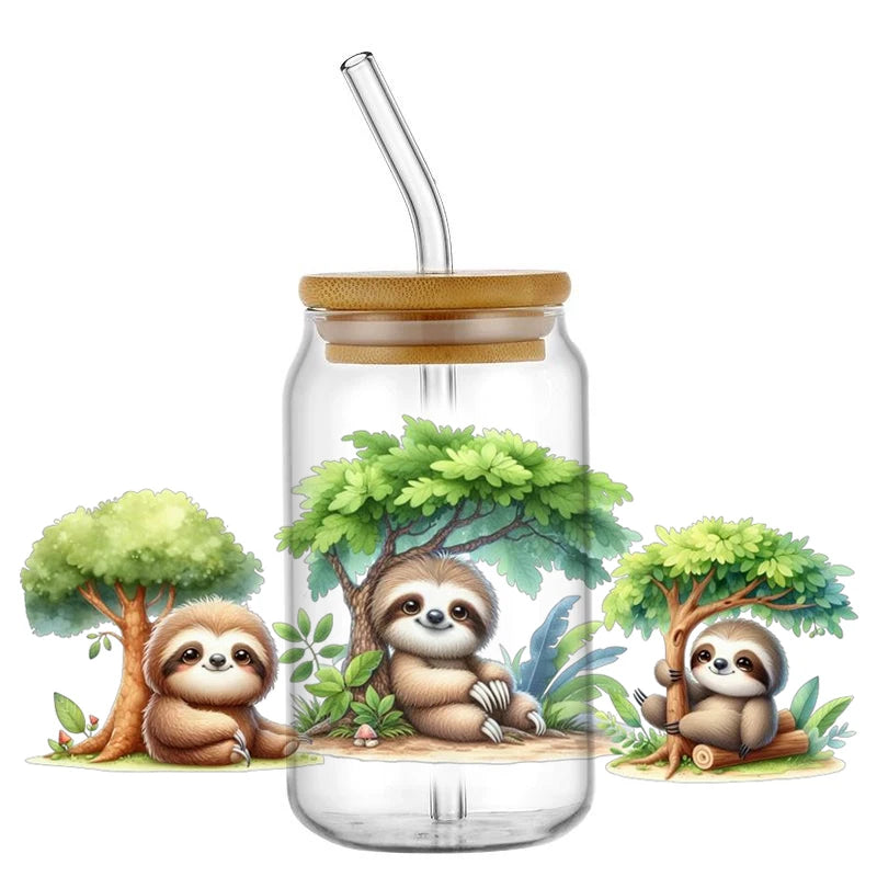 Sloth Decal Easy Peel Rub-On Transfer Sticker