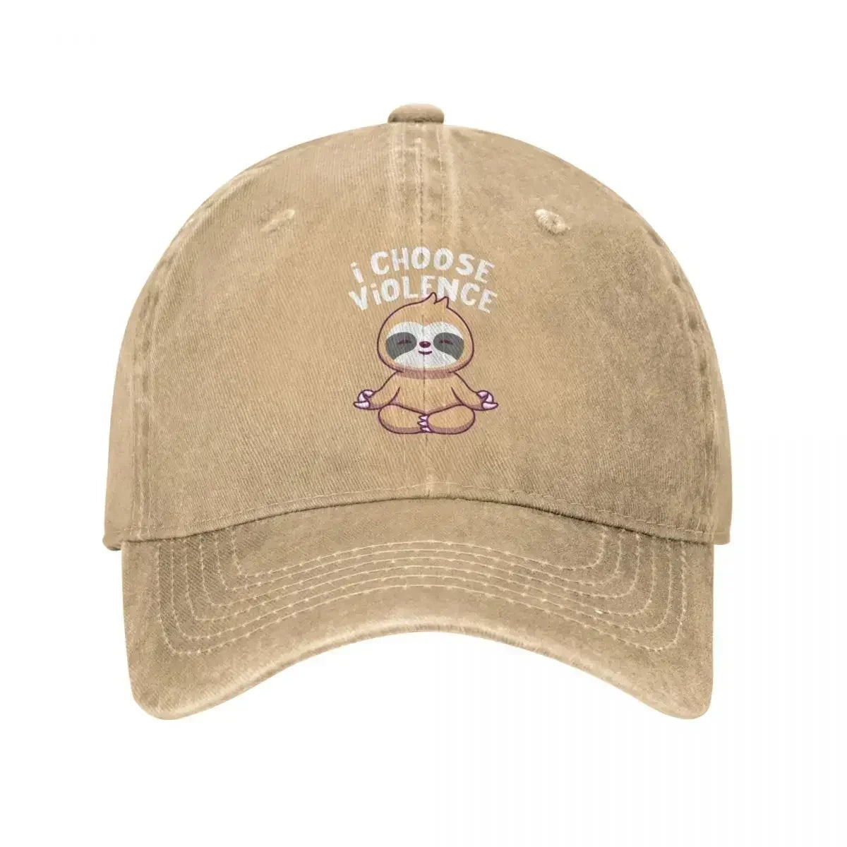 I Choose Violence Sloth Baseball Cap product photo 5