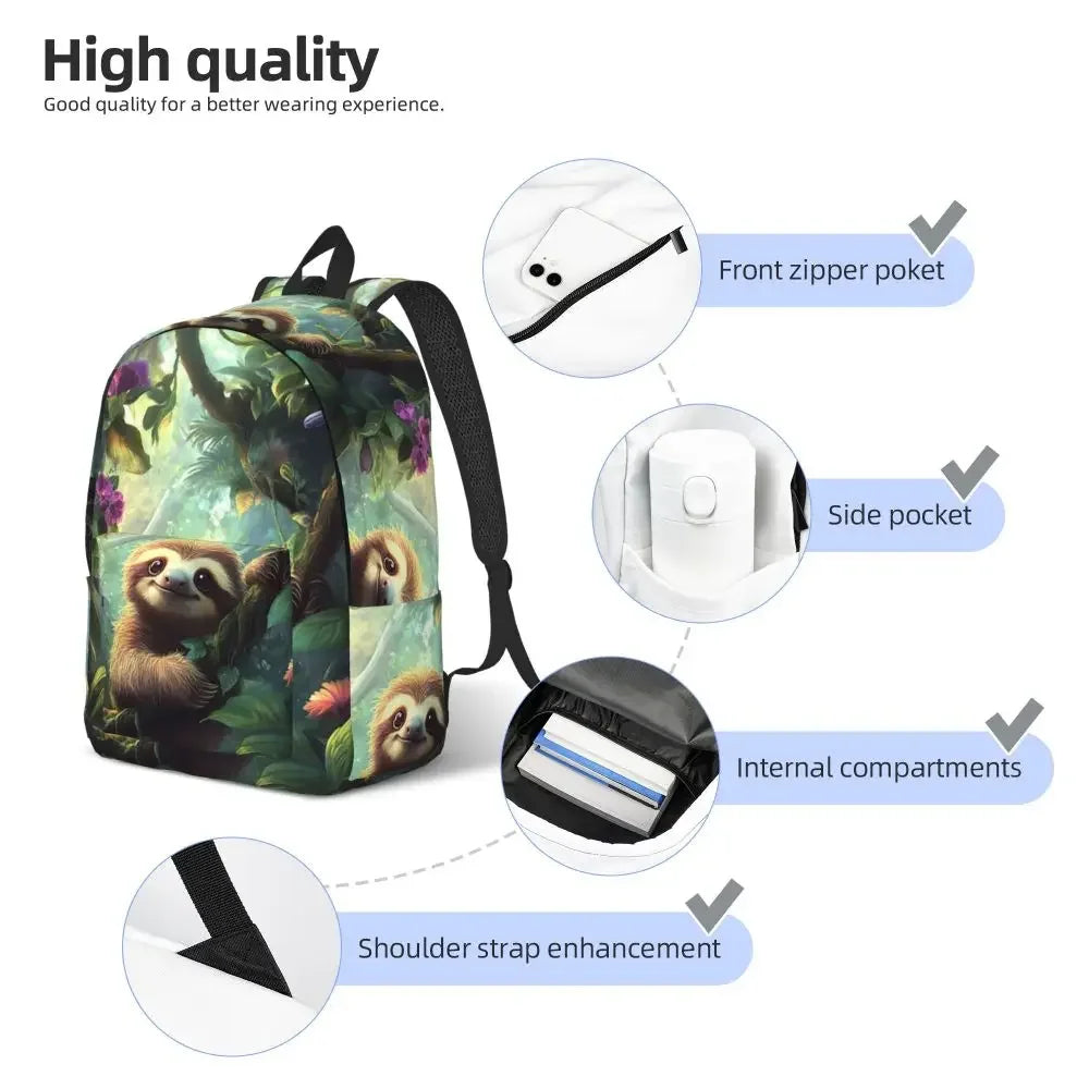 Sloth Jungle Print Backpack