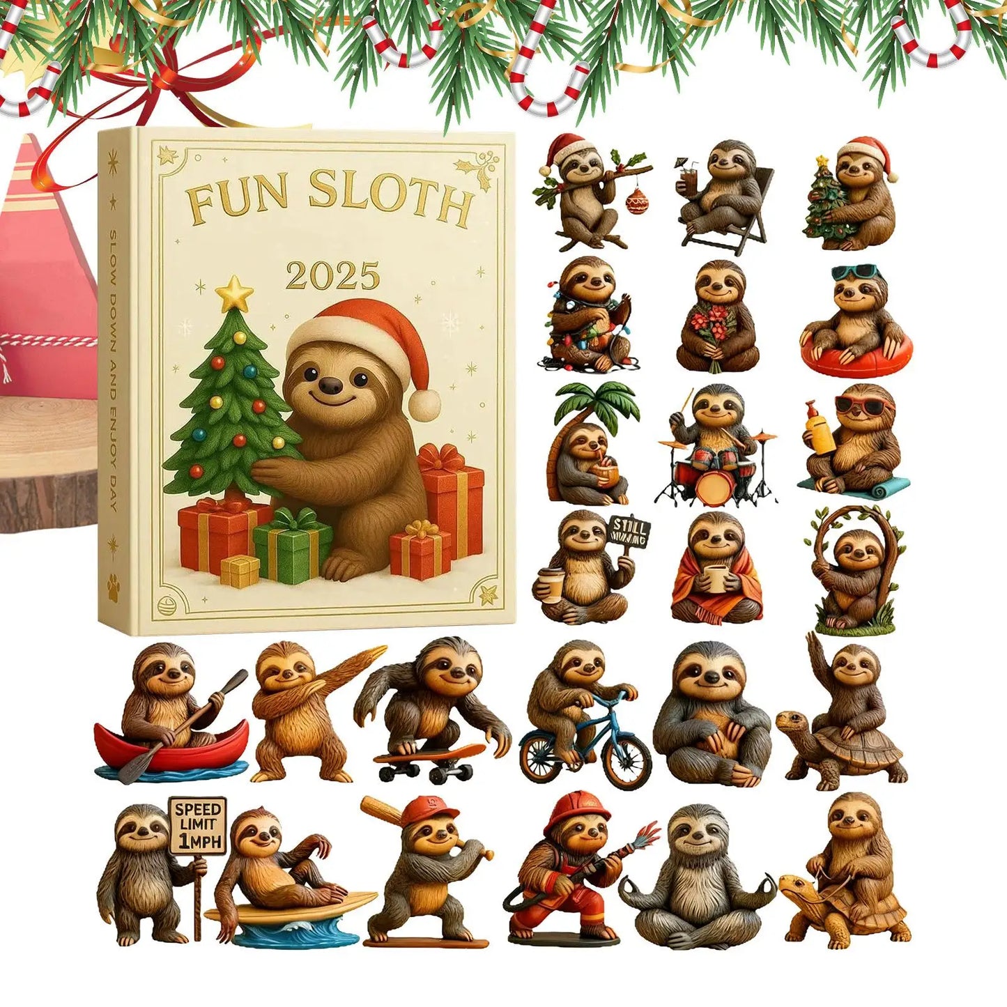 Sloth Christmas Countdown Calendar