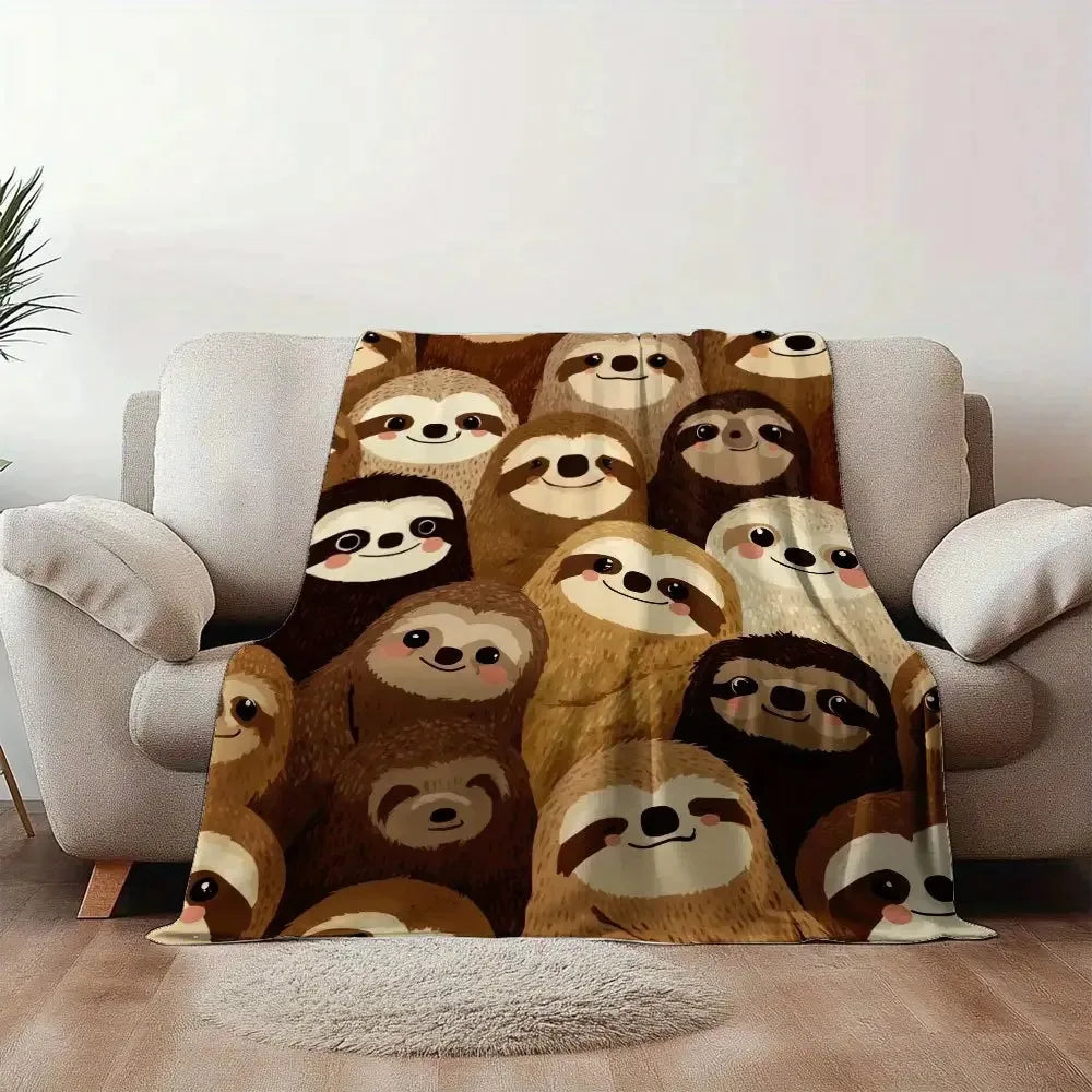 Sloth Faces Blanket