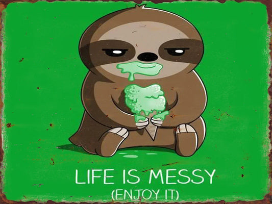 Vintage Sloth Metal Wall Art