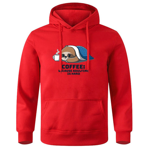 Image of Coffee Because Adulting Is Hard Hoodie