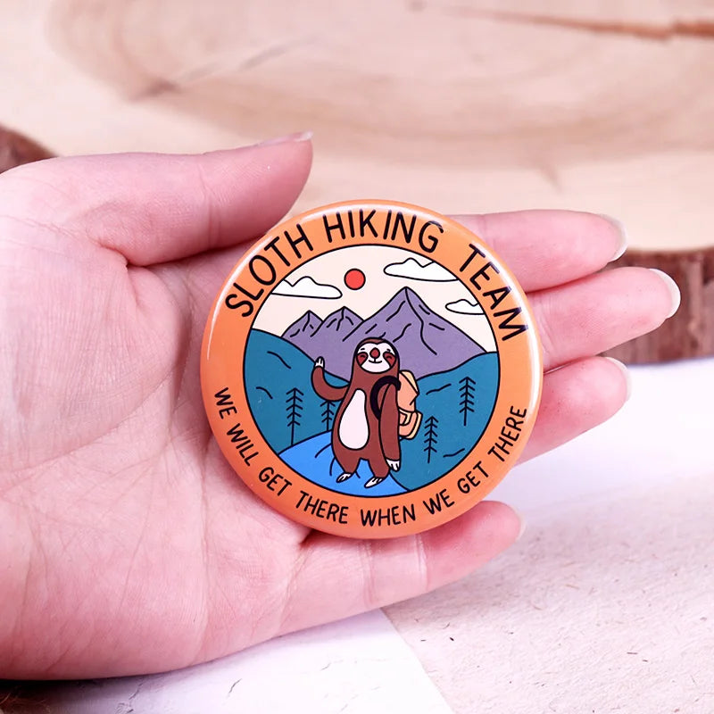 Sloth Hiking Team Pin Badge