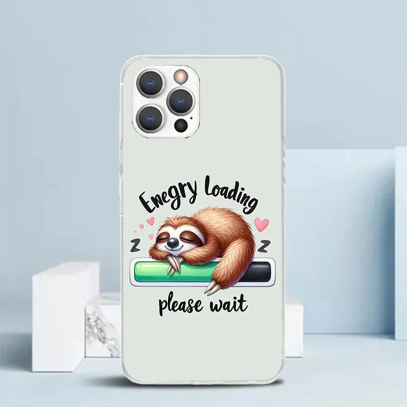 Energy Loading Please Wait Sloth iPhone Case