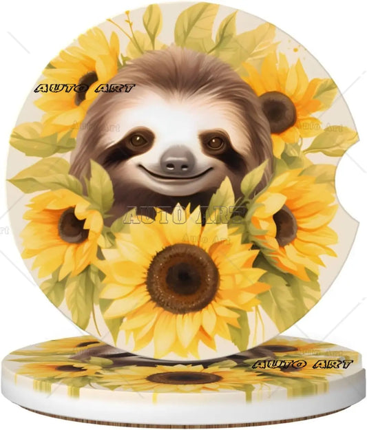 Sloth Car Cup Coasters