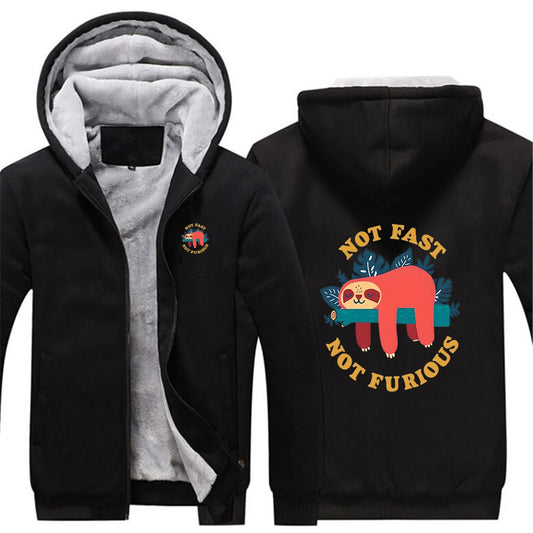 Not Fast Not Furious Sloth Zip Up Jacket