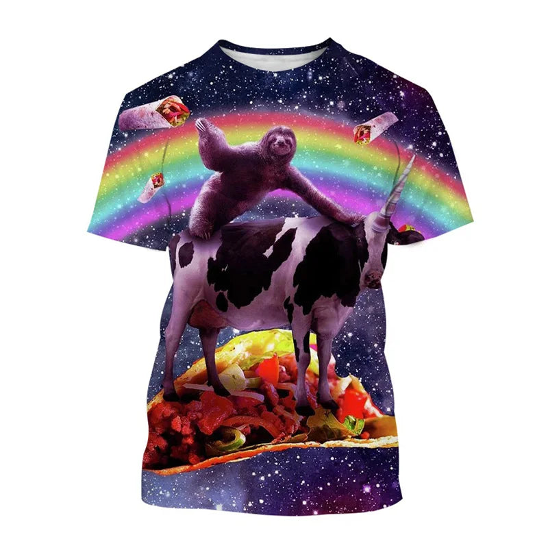 Sloth & Cow Galaxy T-Shirt product photo