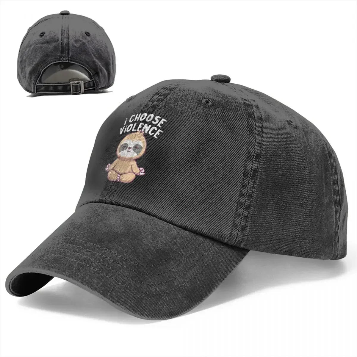 I Choose Violence Sloth Baseball Cap
