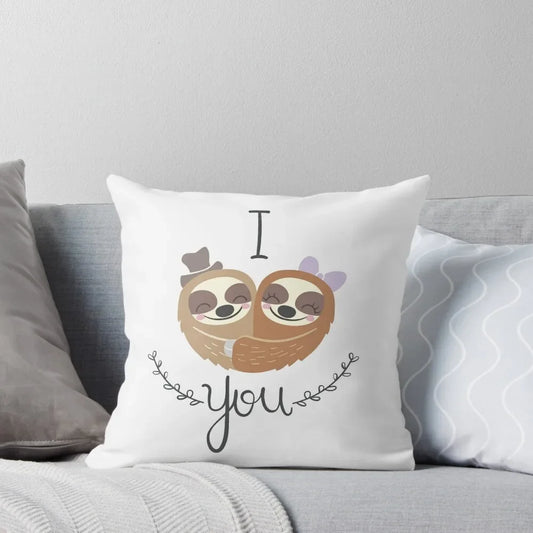 Cute Sloth I Love You Cushion