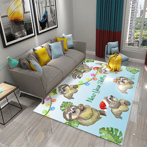 New Year Sloths Carpet