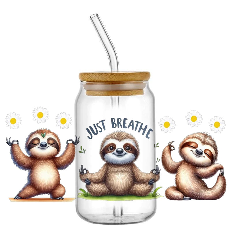 Sloth Decal Easy Peel Rub-On Transfer Sticker