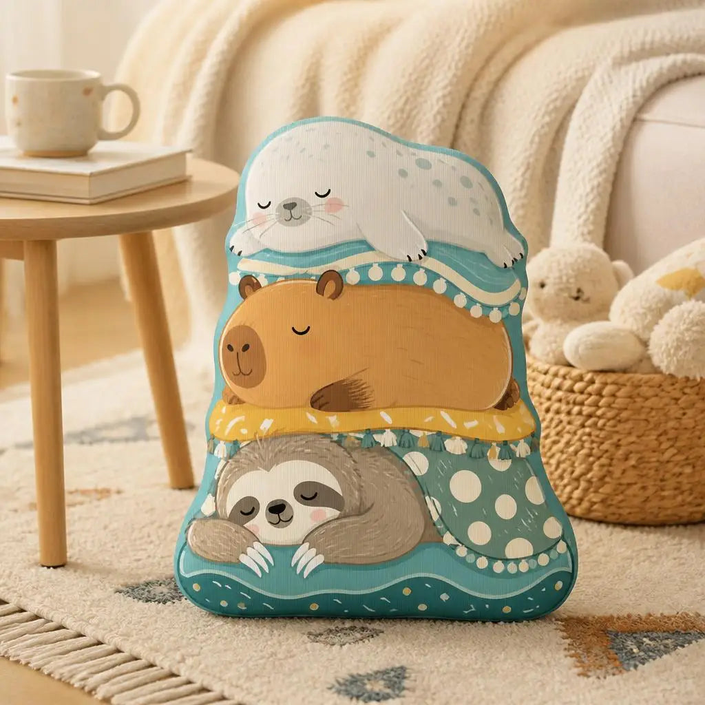 Sleeping Sloth Animal Stack Pillow