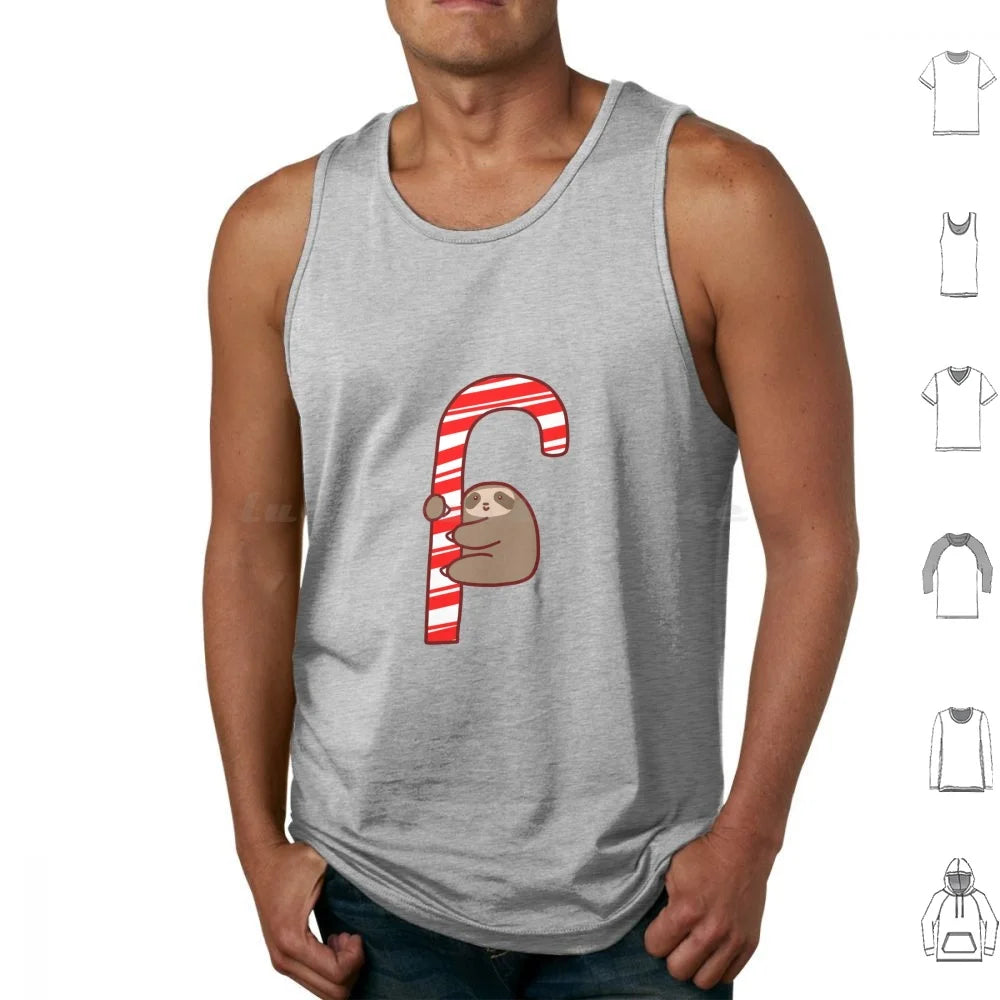 Sloth & Candy Cane Tank Top
