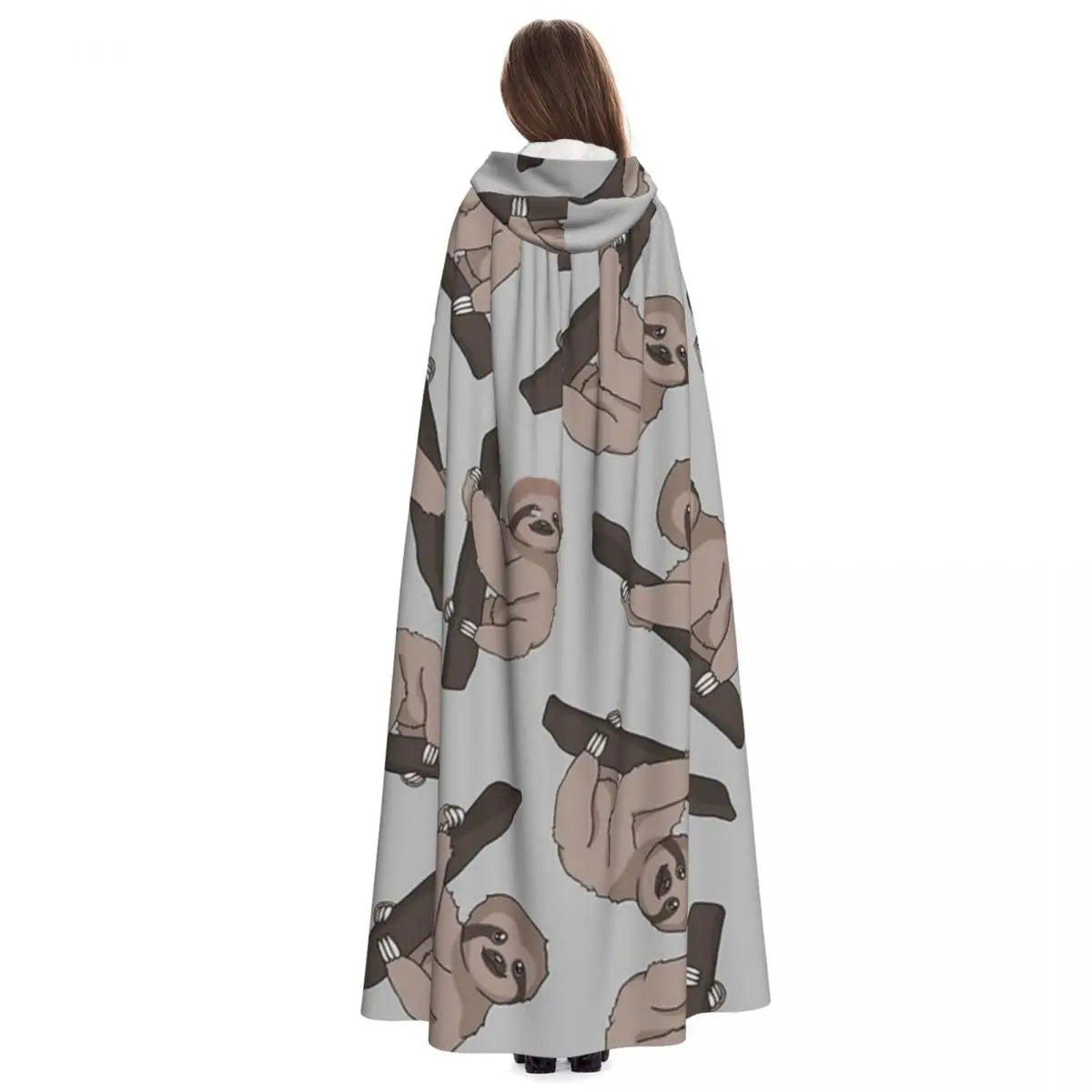 Cute Sloth Long Hooded Cloak