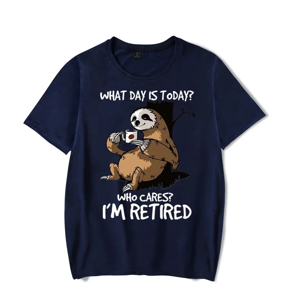 Who Cares I'm Retired Sloth T-shirt