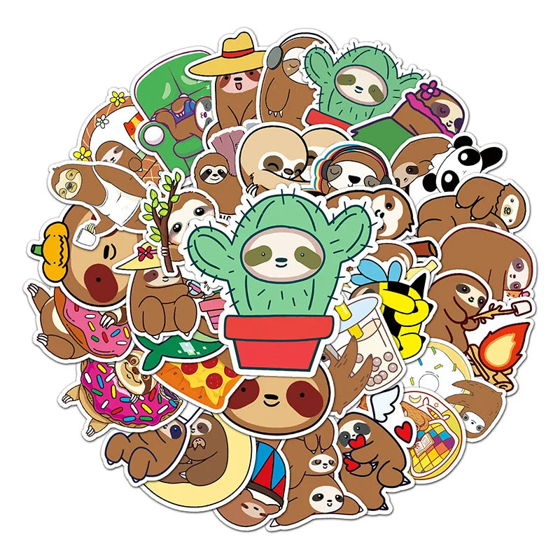 Cartoon Sloth stickers