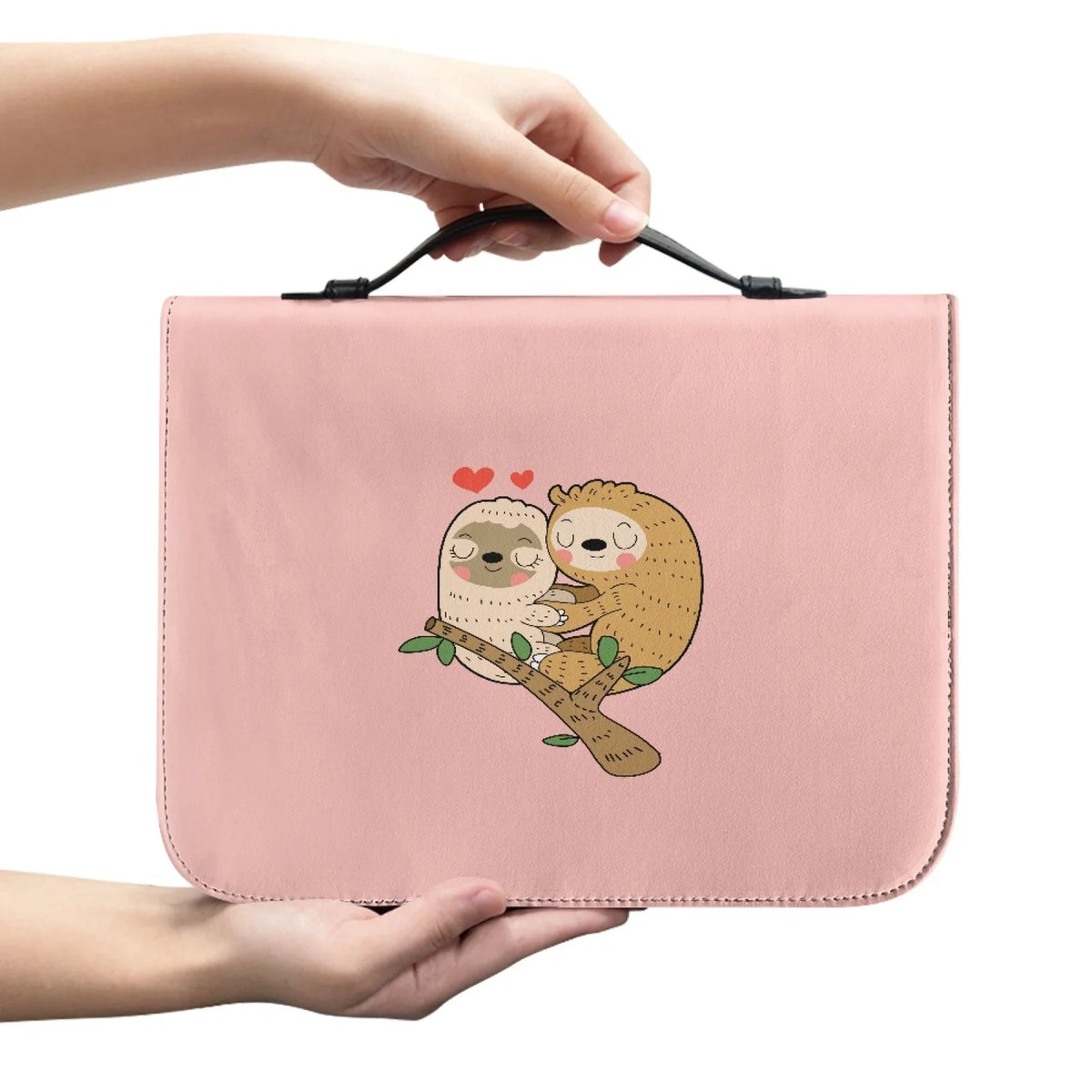 Two Loving Sloths Leather Protective Bible Cover