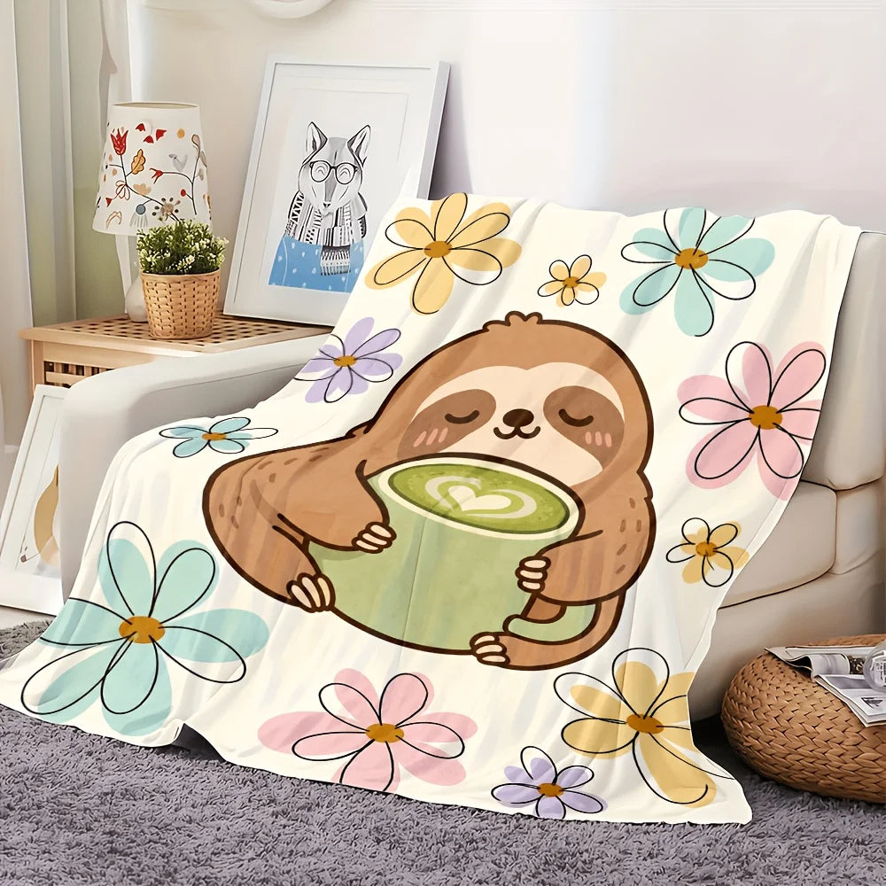 Sloth & Green Tea Blanket