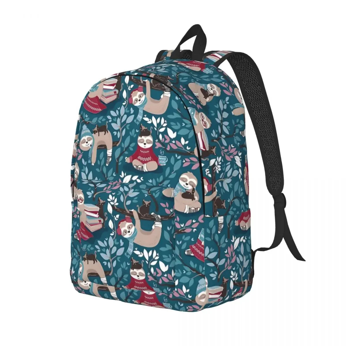 Turquoise And Red Sloth Backpack