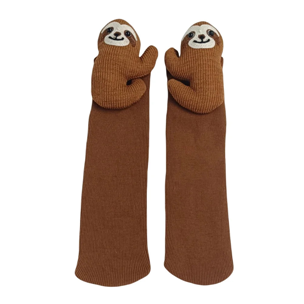Cute Hugging 3D Knitted Sloth Socks