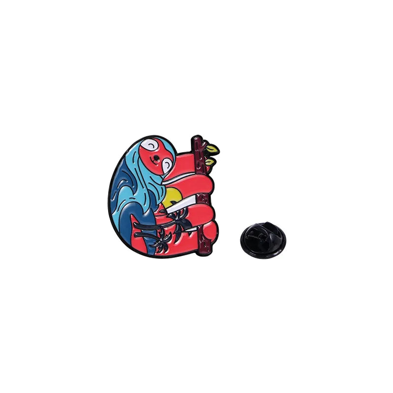 Sloth Enamel Brooch