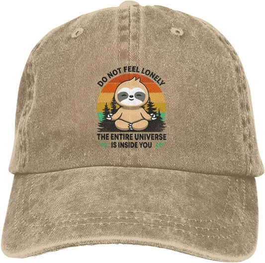 Do Not Feel Lonely Sloth Baseball Cap