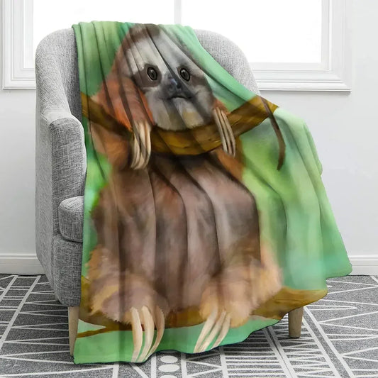 Sloth Theme Throw Blanket